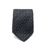 MODERN MESH BLACK TIE AND POCKET SQUARE SET
